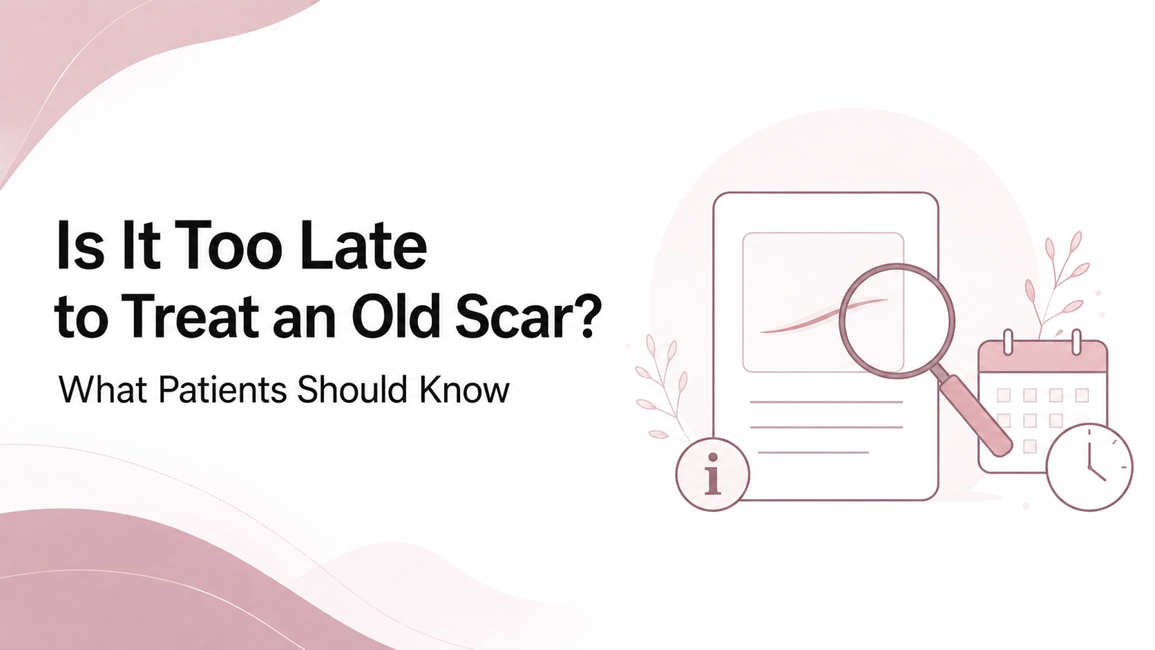 Educational illustration about understanding and assessing old scars